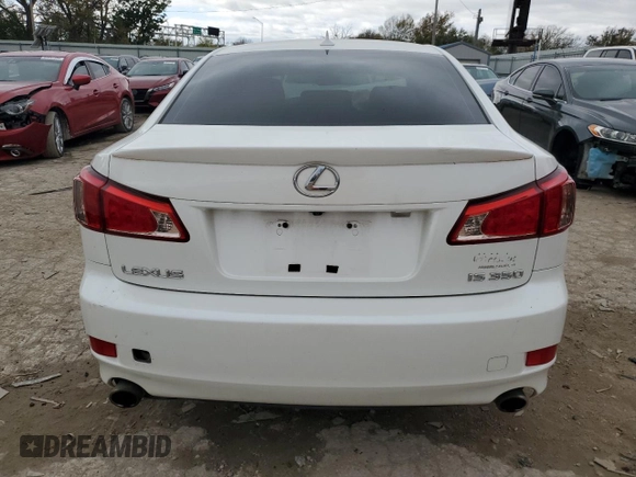 2011 Lexus IS 350 with VIN JTHBE5C22B5028245, listed as a Copart auction lot 80167104 with 0 mi miles and Salvage Title. Bid and sale history available at carsss.com. Image 6.