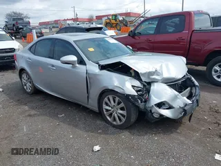 2015 Lexus IS 250 with VIN JTHBF1D24F5073780, listed as a IAAI auction lot 41953157 with 104,239 mi miles. Bid and sale history available at carsss.com. Image 1.