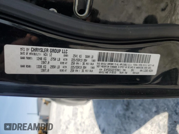 2013 Dodge Journey R/T with VIN 3C4PDDEG2DT570011, listed as a Copart auction lot 51618125 with 151,991 mi miles and Clean title. Bid and sale history available at DreamBid. Image 13.