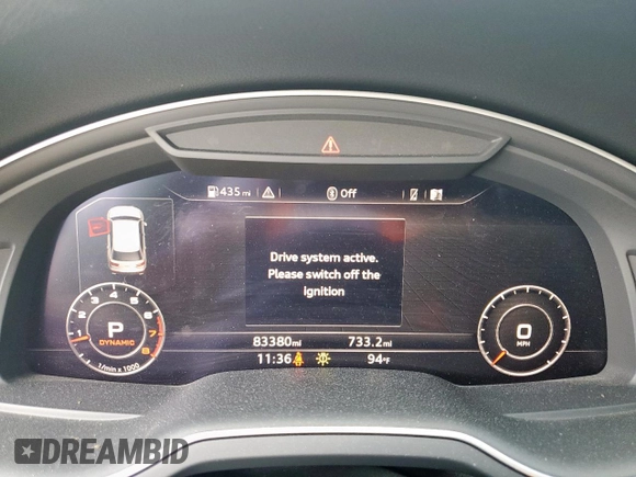 2018 Audi Q7 Premium Plus with VIN WA1LAAF72JD007959, listed as a Copart auction lot 57075265 with 83,380 mi miles and Salvage title. Bid and sale history available at DreamBid. Image 9.