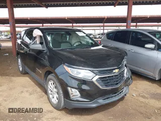 2019 Chevrolet Equinox LS z VIN 3GNAXHEV1KL357431, wystawiony jako IAAI lot #41891682 z przebiegiem 96 537 mil mil oraz . Historia ofert i sprzedaży dostępna na DreamBid. Obrazek 1.