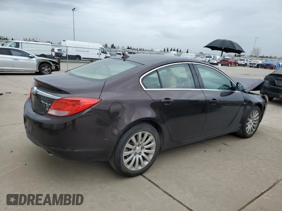 2011 Buick Regal CXL Turbo TO3 with VIN W04GX5GV3B1050715, listed as a Copart auction lot 46130405 with 127,071 mi miles and Salvage Title. Bid and sale history available at carsss.com. Image 3.