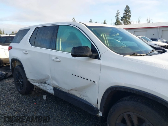 2020 Chevrolet Traverse LS with VIN 1GNEVFKW9LJ100826, listed as a IAAI auction lot 41227311 with 77,327 mi miles. Bid and sale history available at carsss.com. Image 14.