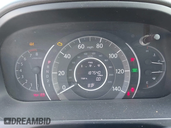 2012 Honda CR-V EX-L with VIN JHLRM4H75CC020481, listed as a IAAI auction lot 42167426 with 187,540 mi miles and . Bid and sale history available at DreamBid. Image 7.