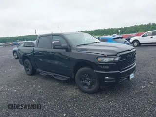 2025 Ram 1500 Tradesman with VIN 1C6RRFGG7SN711582, listed as a IAAI auction lot 42357375 with 2,382 mi miles and . Bid and sale history available at DreamBid. Image 1.
