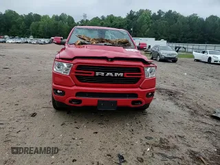 2021 Ram 1500 Big Horn with VIN 1C6SRFFT5MN504479, listed as a Copart auction lot 57691465 with 77,260 mi miles and Salvage title. Bid and sale history available at DreamBid. Image 13.