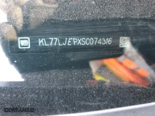 2025 Chevrolet Trax 2RS with VIN KL77LJEPXSC074316, listed as a Copart auction lot 73101374 with 838 mi miles and Salvage Title. Bid and sale history available at carsss.com. Image 14.
