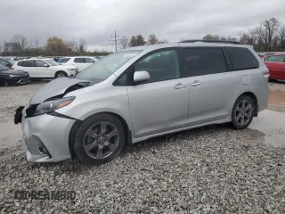 2020 Toyota Sienna SE with VIN 5TDXZ3DC4LS056244, listed as a Copart auction lot 80569924 with 33,287 mi miles and Salvage Title. Bid and sale history available at carsss.com. Image 1.