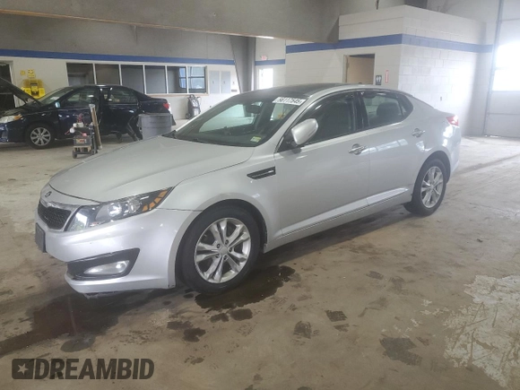 2013 Kia Optima EX with VIN 5XXGN4A7XDG168459, listed as a Copart auction lot 56117545 with 123,631 mi miles and Salvage title. Bid and sale history available at DreamBid. Image 1.
