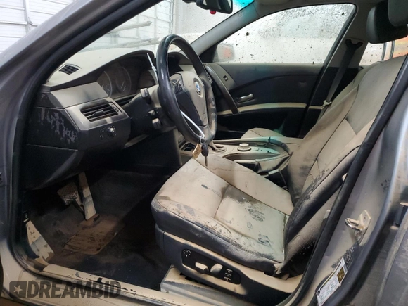 2005 BMW 5 Series 530i with VIN WBANA73565CR58629, listed as a Copart auction lot 75048804 with Not Provided miles and Non Repairable. Bid and sale history available at DreamBid. Image 7.