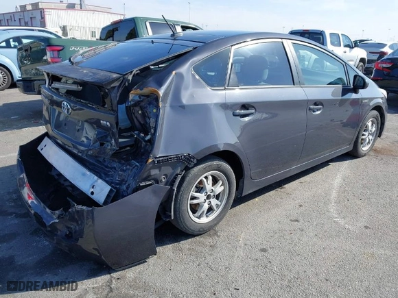 2011 Toyota Prius I with VIN JTDKN3DUXB0286208, listed as a IAAI auction lot 41858933 with 190,127 mi miles. Bid and sale history available at carsss.com. Image 4.