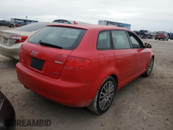 2008 Audi A3 with VIN WAUNF78P38A148371, listed as a Copart auction lot 76619424 with 0 mi miles and Salvage Title. Bid and sale history available at carsss.com. Image 3.