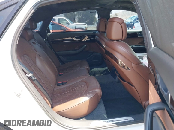 2017 Audi A8 Sport with VIN WAU43AFD3HN010445, listed as a IAAI auction lot 42714864 with 106,748 mi miles and . Bid and sale history available at DreamBid. Image 8.