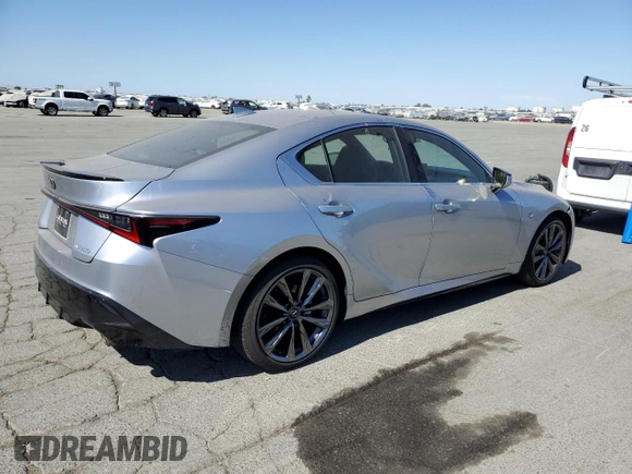 2024 Lexus IS 350 F Sport with VIN JTHGZ1B23R5076464, listed as a Copart auction lot 63102715 with 3,916 mi miles and Salvage title. Bid and sale history available at DreamBid. Image 3.