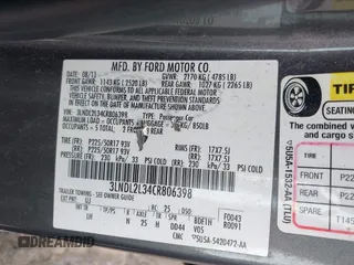 2012 Lincoln MKZ Hybrid с VIN 3LNDL2L34CR806398, выставлен на аукционе IAAI как лот 42458095 с пробегом 134 528 миль миль и . История ставок и продаж доступна на DreamBid. Изображение 9.