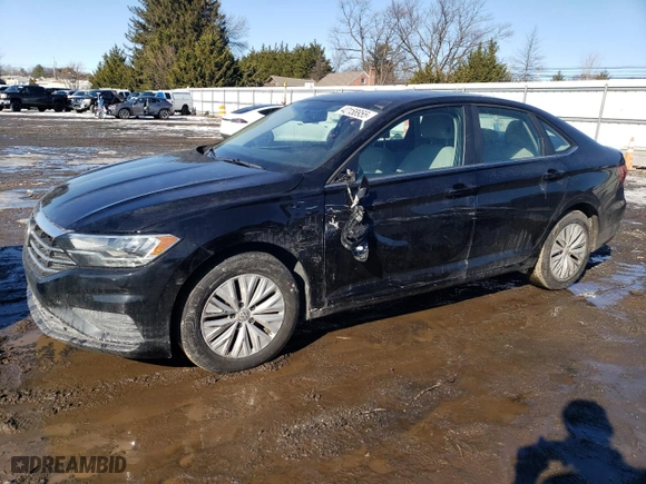 2019 Volkswagen Jetta S with VIN 3VWC57BU9KM239714, listed as a Copart auction lot 42158955 with 85,044 mi miles and Salvage Title. Bid and sale history available at carsss.com. Image 1.
