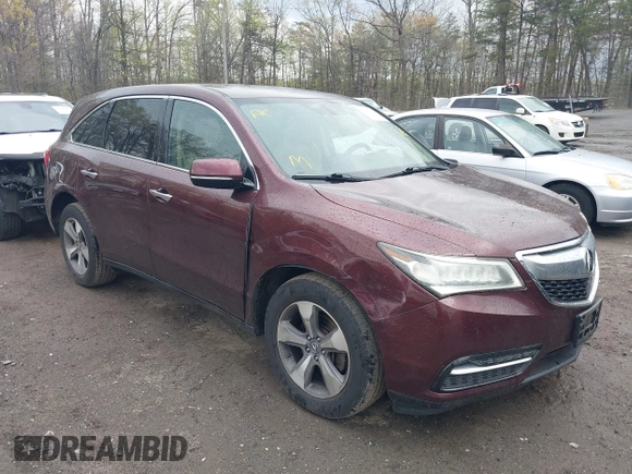 2016 Acura MDX with VIN 5FRYD4H2XGB037376, listed as a IAAI auction lot 42029932 with 139,055 mi miles. Bid and sale history available at carsss.com. Image 1.