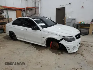 2010 Mercedes-Benz C 63 AMG with VIN WDDGF7HBXAF431638, listed as a Copart auction lot 44015185 with 112,912 mi miles and Salvage Title. Bid and sale history available at carsss.com. Image 4.