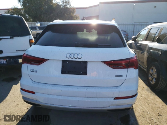 2021 Audi Q3 Premium with VIN WA1AUCF3XM1087993, listed as a Copart auction lot 71384412 with 32,448 mi miles. Bid and sale history available at carsss.com. Image 6.