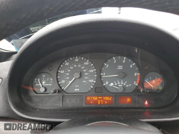 2002 BMW 3 Series 325Ci with VIN WBABS33402PG87364, listed as a Copart auction lot 50220785 with 107,758 mi miles and Salvage Title. Bid and sale history available at carsss.com. Image 9.
