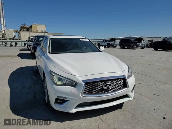 2019 Infiniti Q50 Luxe with VIN JN1EV7ARXKM558286, listed as a Copart auction lot 47453495 with 95,086 mi miles and Salvage Title. Bid and sale history available at carsss.com. Image 10.