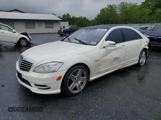 2012 Mercedes-Benz S 550 with VIN WDDNG9EB6CA454404, listed as a Copart auction lot 58082345 with 107,699 mi miles and Salvage title. Bid and sale history available at DreamBid. Image 1.