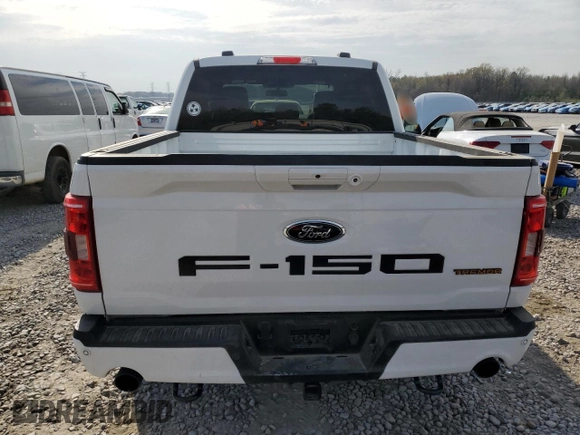 2023 Ford F-150 XL with VIN 1FTFW1E50PFB16079, listed as a Copart auction lot 51054105 with 23,224 mi miles and Salvage Title. Bid and sale history available at carsss.com. Image 6.