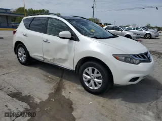 2013 Nissan Murano LE with VIN JN8AZ1MU1DW202429, listed as a Copart auction lot 53546535 with 108,631 mi miles and Salvage Title. Bid and sale history available at carsss.com. Image 4.