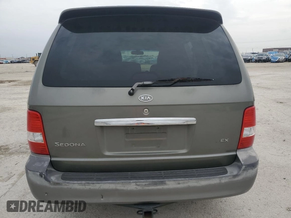 2005 Kia Sedona LX with VIN KNDUP132656679325, listed as a Copart auction lot 47759705 with 143,980 mi miles and Salvage Title. Bid and sale history available at carsss.com. Image 6.