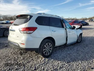 2015 Nissan Pathfinder SV with VIN 5N1AR2MN9FC722484, listed as a Copart auction lot 48152865 with 158,445 mi miles and Salvage Title. Bid and sale history available at carsss.com. Image 3.