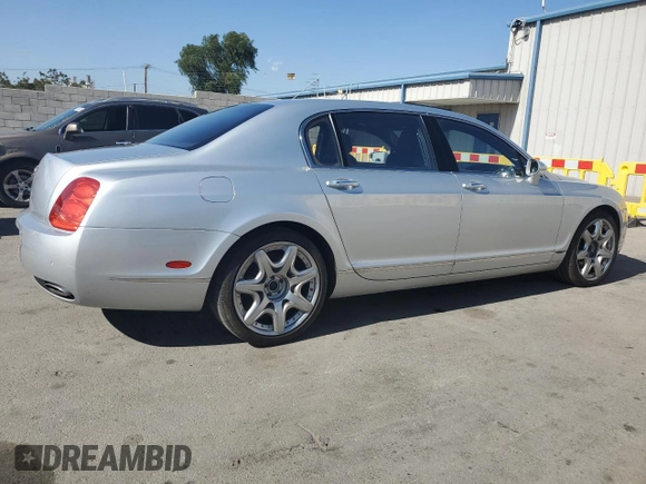 2006 Bentley Flying Spur with VIN SCBBR53W26C039713, listed as a Copart auction lot 54898965 with 75,431 mi miles and Salvage Title. Bid and sale history available at DreamBid. Image 3.