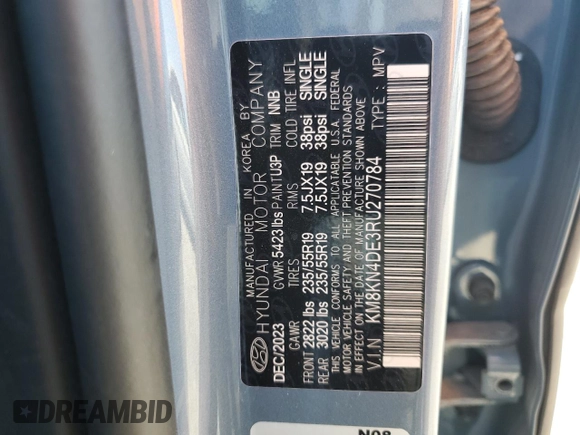 2024 Hyundai Ioniq 5 SEL with VIN KM8KN4DE3RU270784, listed as a Copart auction lot 57637565 with 12,557 mi miles and Salvage title. Bid and sale history available at DreamBid. Image 13.