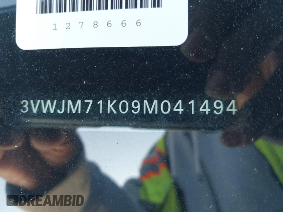 2009 Volkswagen Jetta S z VIN 3VWJM71K09M041494, wystawiony jako IAAI lot #41863110 z przebiegiem Nie podano mil oraz . Historia ofert i sprzedaży dostępna na DreamBid. Obrazek 9.