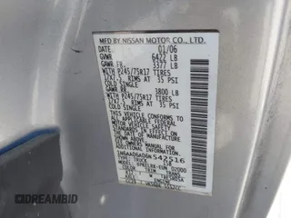 2006 Nissan Titan SE with VIN 1N6AA06A06N542516, listed as a IAAI auction lot 42736458 with 157,824 mi miles and . Bid and sale history available at DreamBid. Image 9.