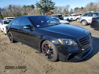 2019 Mercedes-Benz S-Class AMG S 63 with VIN WDDUG8JB3KA467976, listed as a Copart auction lot 37294144 with 26,309 mi miles. Bid and sale history available at carsss.com. Image 4.