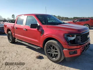 2024 Ford F-150 STX with VIN 1FTEW2KP7RKD11422, listed as a Copart auction lot 48724505 with 1,739 mi miles and Salvage Title. Bid and sale history available at carsss.com. Image 4.