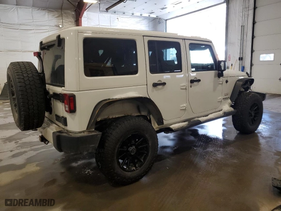 2016 Jeep Wrangler Unlimited Sahara with VIN 1C4BJWEG1GL108361, listed as a Copart auction lot 45626185 with 108,372 mi miles and Salvage Title. Bid and sale history available at carsss.com. Image 3.