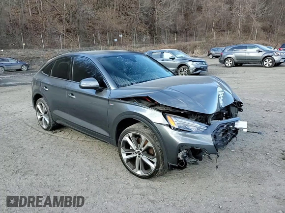 2023 Audi Q5 Sportback S line Premium Plus with VIN WA15AAFY8P2118635, listed as a Copart auction lot 87265094 with 20,844 mi miles and Salvage title. Bid and sale history available at DreamBid. Image 15.