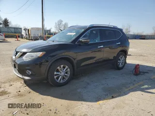 2015 Nissan Rogue SV with VIN KNMAT2MV2FP505065, listed as a Copart auction lot 51227225 with 155,998 mi miles and Salvage Title. Bid and sale history available at carsss.com. Image 1.