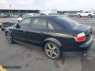 2002 Audi A4 1.8T with VIN WAULC68E62A308968, listed as a IAAI auction lot 42053489 with 221,434 mi miles. Bid and sale history available at carsss.com. Image 3.