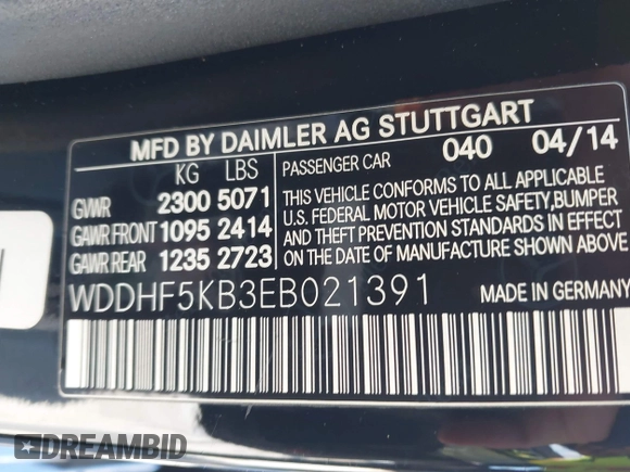 2014 Mercedes-Benz E 350 Sport с VIN WDDHF5KB3EB021391, выставлен на аукционе IAAI как лот 41947558 с пробегом Не указан миль и . История ставок и продаж доступна на DreamBid. Изображение 9.