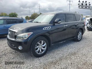 2011 Infiniti QX56 8-passenger with VIN JN8AZ2NC8B9302180, listed as a Copart auction lot 76001744 with 220,515 mi miles and Clean Title. Bid and sale history available at carsss.com. Image 1.