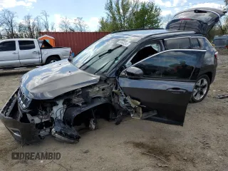 2018 Jeep Compass Limited z VIN 3C4NJDCBXJT147647, wystawiony jako Copart lot #53463265 z przebiegiem Nie podano mil oraz Szkoda całkowita • Salvage title. Historia ofert i sprzedaży dostępna na DreamBid. Obrazek 1.