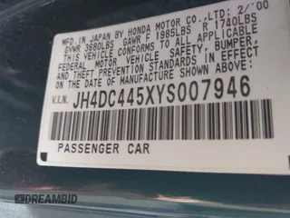 2000 Acura Integra LS z VIN JH4DC445XYS007946, wystawiony jako IAAI lot #42158553 z przebiegiem 280 198 mil mil oraz . Historia ofert i sprzedaży dostępna na DreamBid. Obrazek 9.