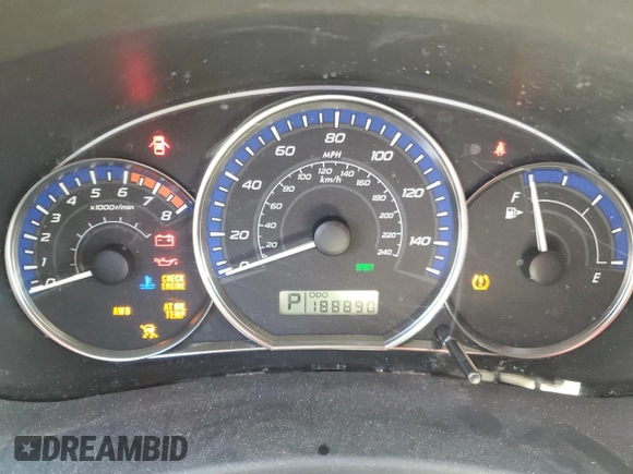 2010 Subaru Forester X Limited with VIN JF2SH6DC5AH902849, listed as a Copart auction lot 46598025 with 188,890 mi miles and Salvage Title. Bid and sale history available at DreamBid. Image 9.