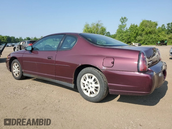 2004 Chevrolet Monte Carlo LS z VIN 2G1WW12E649194223, wystawiony jako Copart lot #60756175 z przebiegiem 53 477 mil mil oraz Czysty tytuł • Clean title. Historia ofert i sprzedaży dostępna na DreamBid. Obrazek 2.