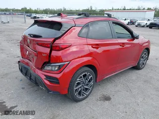 2022 Hyundai Kona N Line with VIN KM8K33A30NU794312, listed as a IAAI auction lot 41875100 with 21,880 mi miles. Bid and sale history available at carsss.com. Image 4.