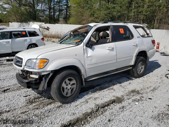 2002 Toyota Sequoia Limited with VIN 5TDZT38A82S079799, listed as a Copart auction lot 51153475 with 357,897 mi miles and Salvage Title. Bid and sale history available at carsss.com. Image 1.