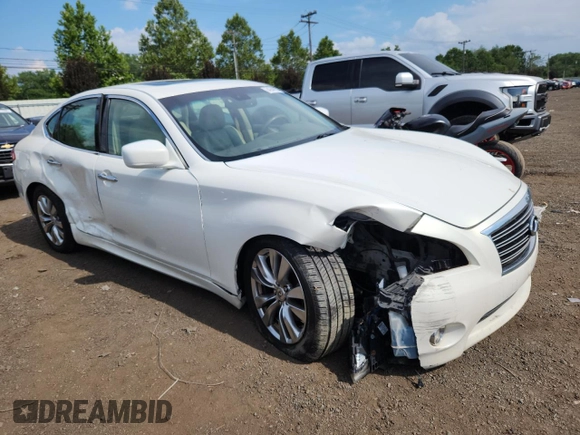 2013 Infiniti M with VIN JN1BY1AR5DM602690, listed as a Copart auction lot 64944925 with 186,302 mi miles and Salvage title. Bid and sale history available at DreamBid. Image 4.