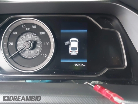 2022 Hyundai Ioniq Blue with VIN KMHC65LC7NU267999, listed as a IAAI auction lot 41583148 with 75,902 mi miles and . Bid and sale history available at DreamBid. Image 7.